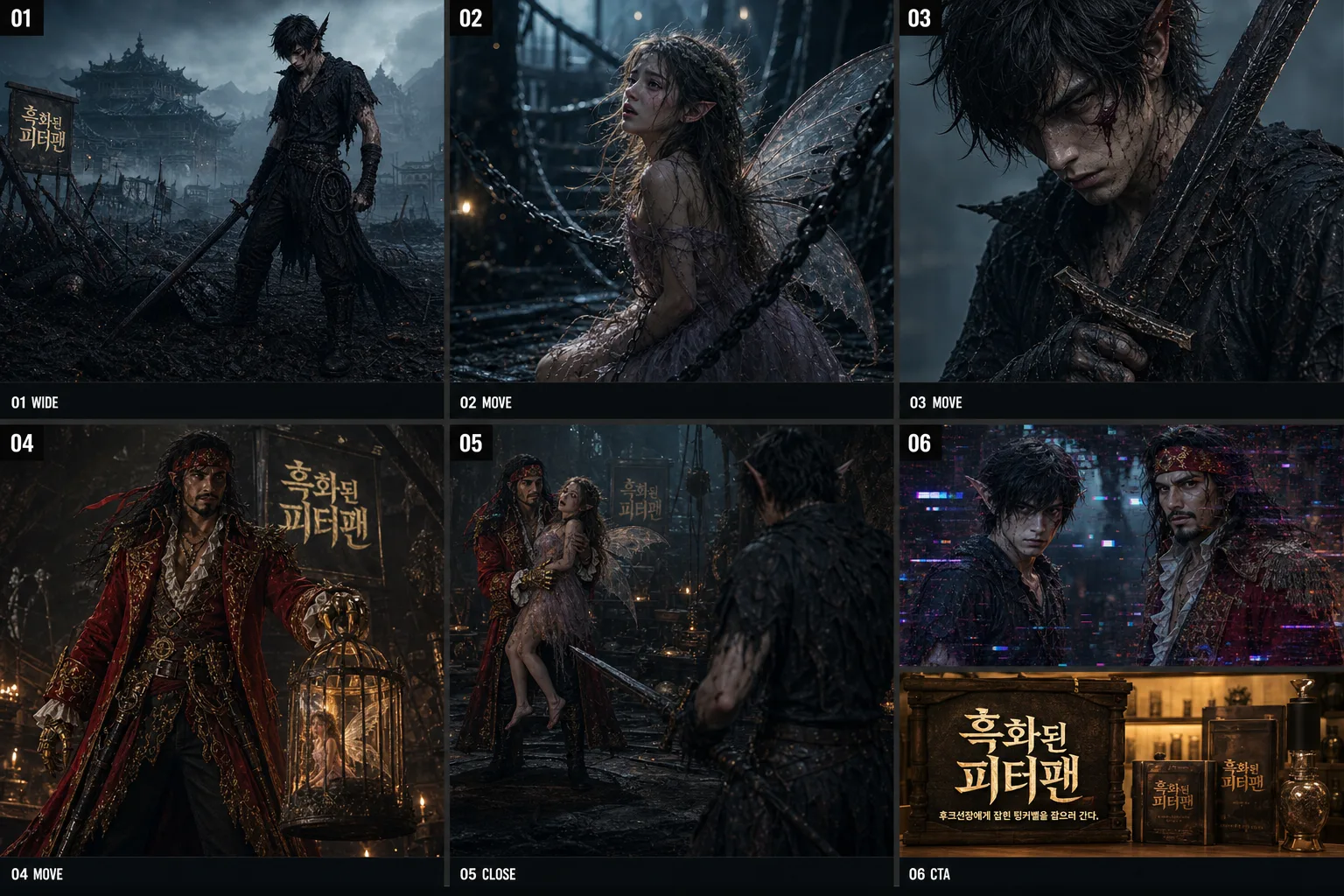 흑화된 네버랜드의 그림자 — 스토리보드